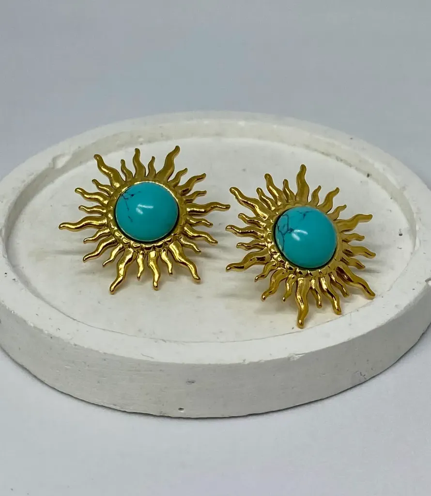 ARETES SOL TURQUESA