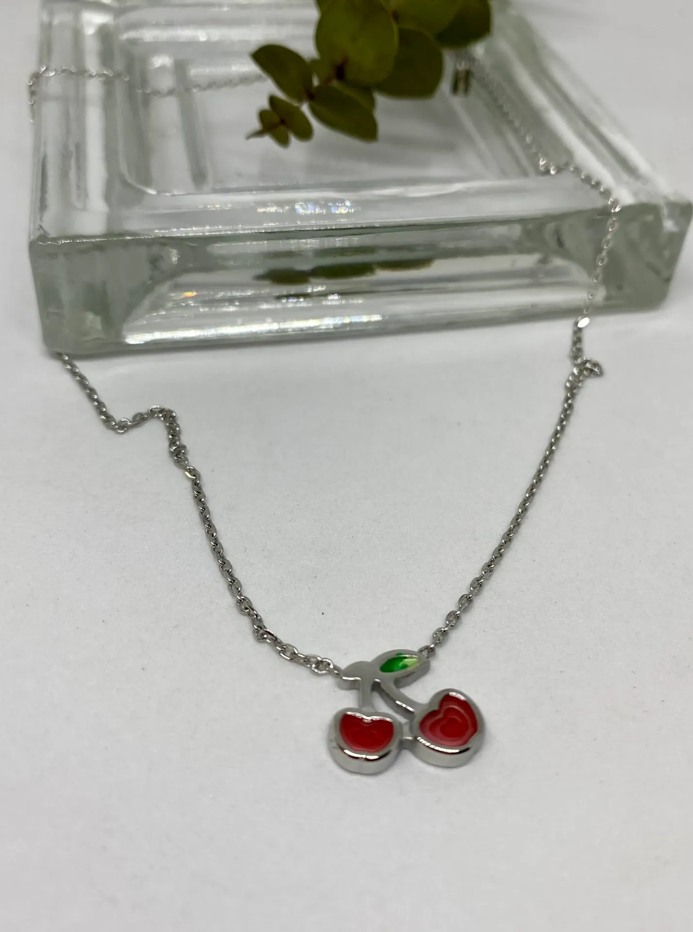 [C1111] COLLAR CEREZA ROJA