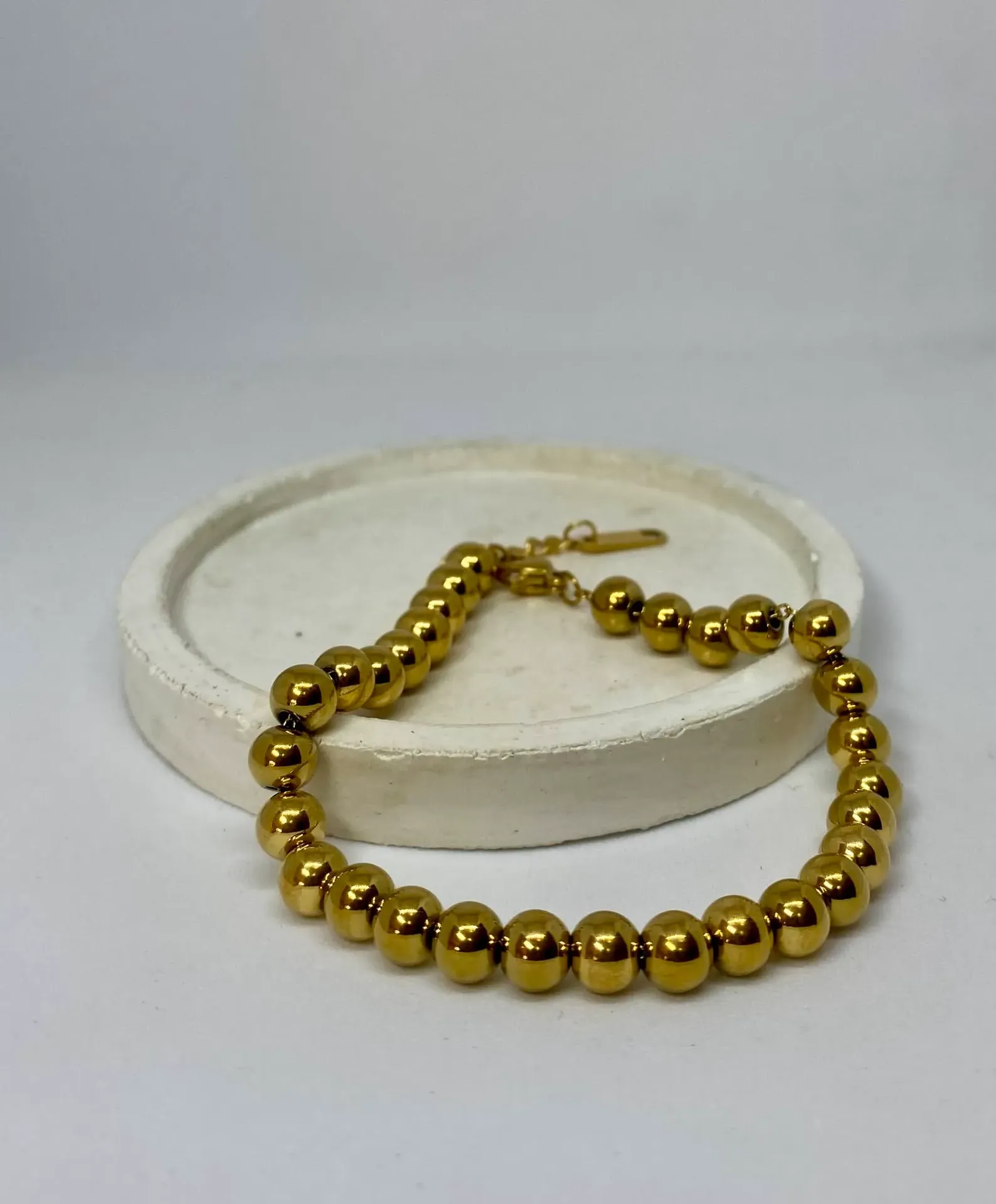 [P1004] Pulsera Bolitas (dorado)